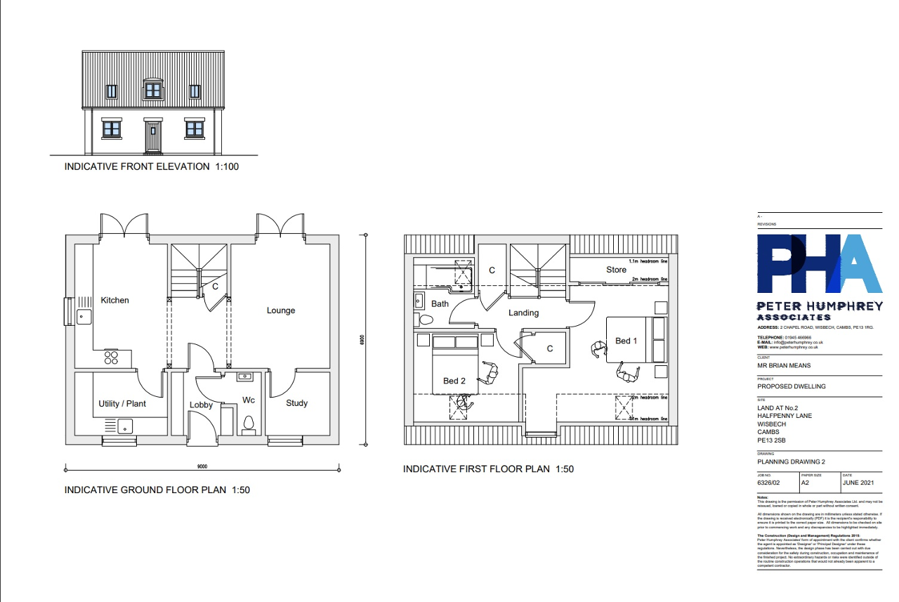 Building plot For Sale in Halfpenny Lane, Wisbech, Cambs, PE13 2SB